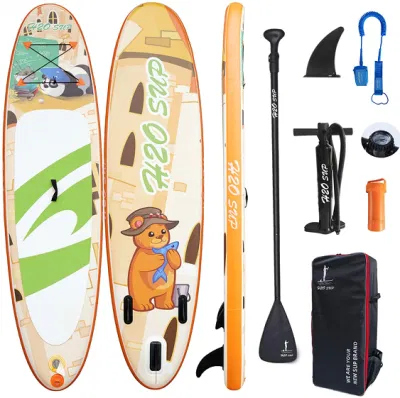 CE Approved OEM H2O Custom All Round UV Printing Inflatable Sup Board in 10′length/30′′ Width/6′′ Thickness Inflatable Paddleboard