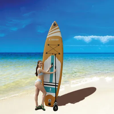 Drop Stitch Wood UV Printing Customized Stand up Paddle Board for Surfing