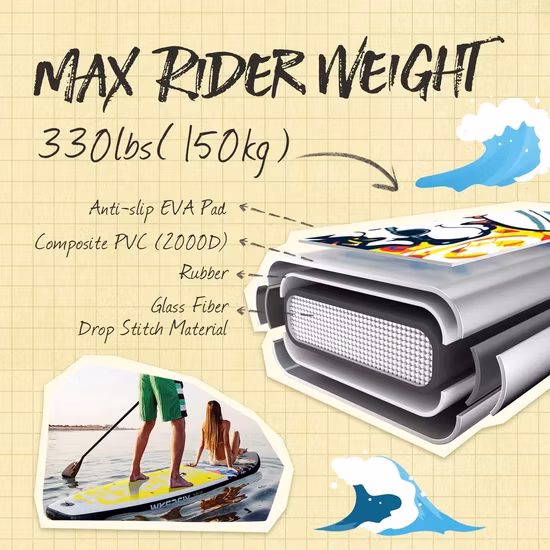 Cartoon Custom Design Inflatable Stand up Paddle Board, Isup, Sup, Paddleboard