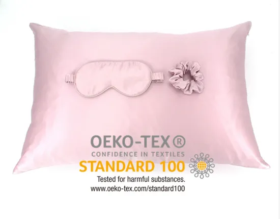 Comfortable Custom Pure Mulberry Silk Pillow Case 100% Mulberry Silk Pillowcase Gift Set with Eyemask Hair Accessories