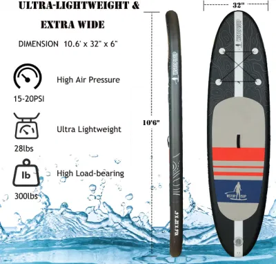 China Paddle Board Manufacture Custom Cheap Inflatable Sup Stand up Paddle Boards in 10′ 6FT