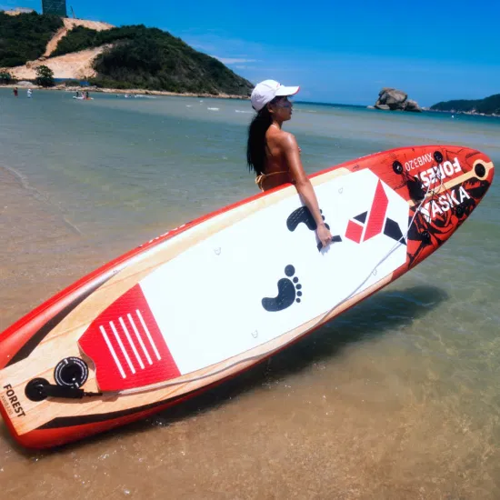 Factory Wholesale Hot Selling All Round UV Printing Inflatable Sup Board in 10′ 6FT Length 30′ ′ Width 6′ ′ Thickness Paddleboard